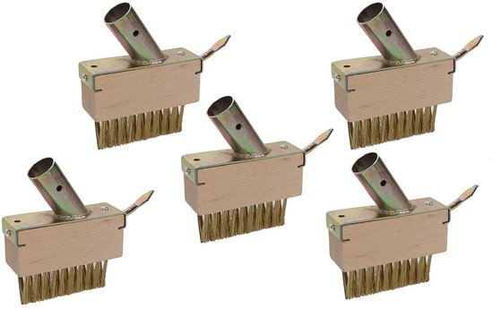 Onkruidborstel set - Voegenkrabber - Terras reinigen - Met metalen schraper - 5 stuks - Natuur