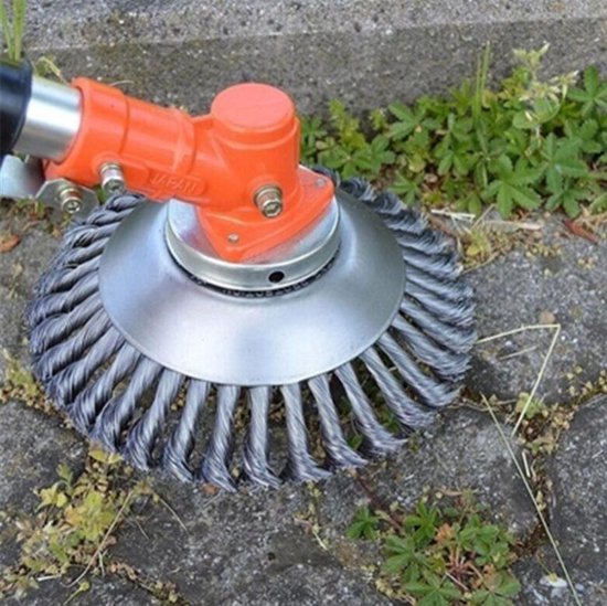 Onkruidborstel voor bosmaaier-15,24 cm-6 inch staalborstel Nieuw-Universele Onkruidborstel Onkruidverwijderaar-Voegenborstel-Grastrimmer van LUXTOOLS