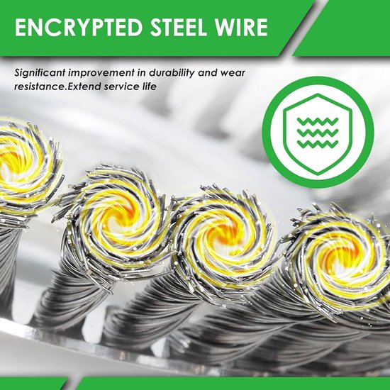 Onkruidborstel voor bosmaaier - set van 2 - ronde borstel 200 x 25,4 mm - zilver van Merkloos	