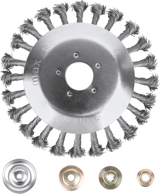 Onkruidborstel voor grastrimmer - 25,4 x 200 mm - Duurzaam en eenvoudig te monteren van Merkloos	