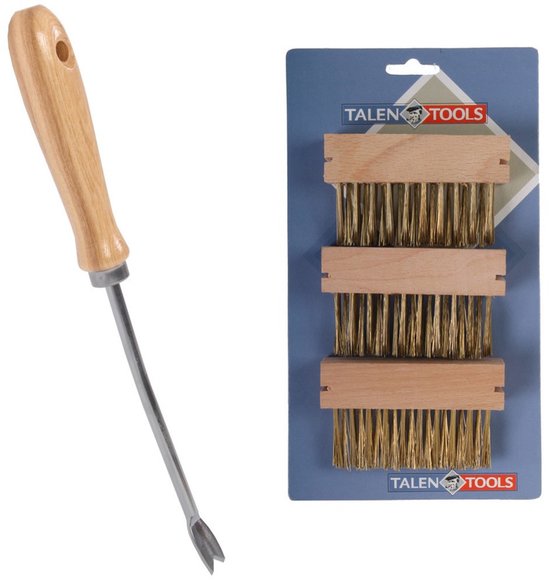 Onkruidborstels voor voegen en handonkruidsteker set - Tuiniergereedschap - Borstels tegen onkruid/onkruid wieden - Onkruidbestrijding van JEMIDI