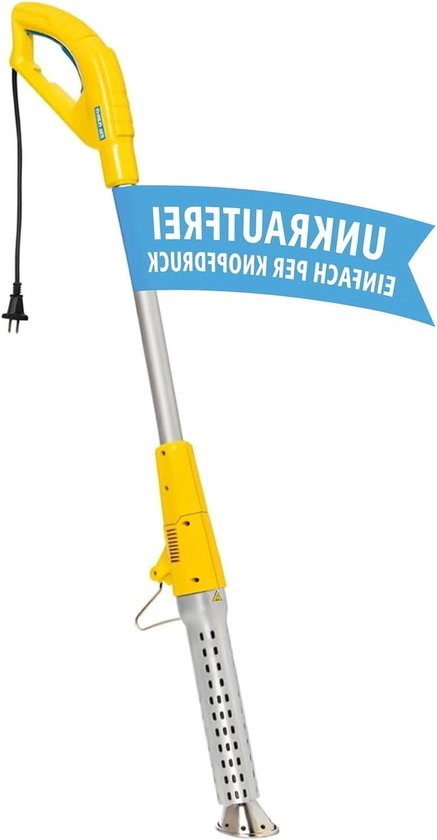 Onkruidbrander Elektrisch - Onkruidverwijderaar - Onkruid Verwijderen - Werkt Zonder Chemicaliën - 116 cm Lengte - Zwart