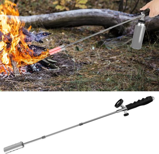 Onkruidbrander Gas - Tuin Brander - Onkruid Verwijderen - Afneembare Stok - 78 cm Lengte - As Shown