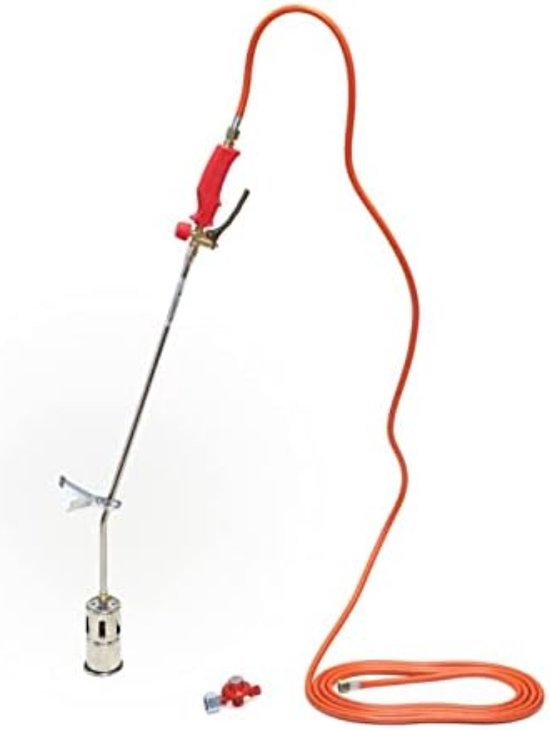 Onkruidbrander Gas - Zilver - 0.01kg incl. 5 meter Propaangasslang van Kinzo