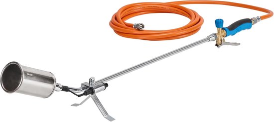 Onkruidbrander - Gasbrander Tuin - Onkruid Verwijderen - Piëzo Ontsteking - 93x7x18 cm - Blauw Zilver Zwart van Merkloos	