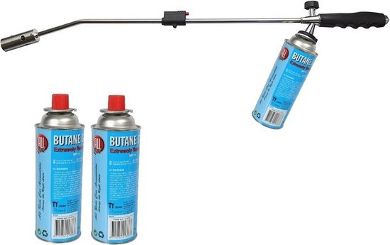 Onkruidbrander / onkruidverdelger inlusief 3 gasbussen - 76 cm van Kinzo