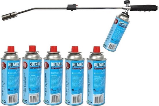 Onkruidbrander / onkruidverdelger inlusief 6 gasbussen - 76 cm van Kinzo