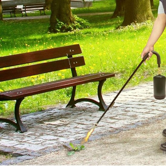 Onkruidbrander Propaan - Brandertje Tuin - Onkruid Verwijderen - Zelfontstekend Systeem - 90cm Lengte - Zwart