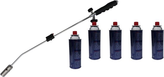 Onkruidbrander Set - Brandertje Gas - Onkruid Verwijderen - Piëzo Ontsteking - 76 x 12.25 x 76 cm van Merkloos	