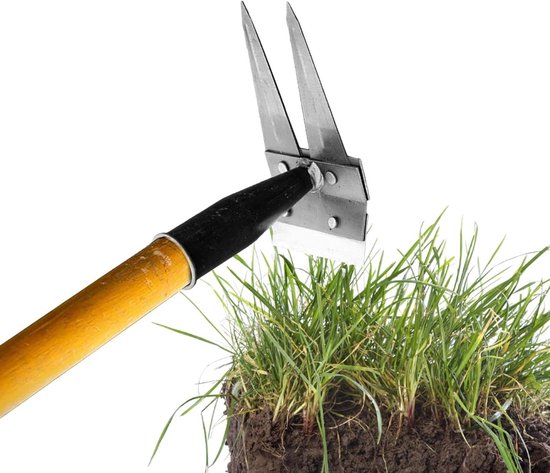 Onkruidhark Handbediend - Tuinhark Wieden - Onkruid Verwijderen - Ergonomisch Ontwerp - 20 cm - Metaal