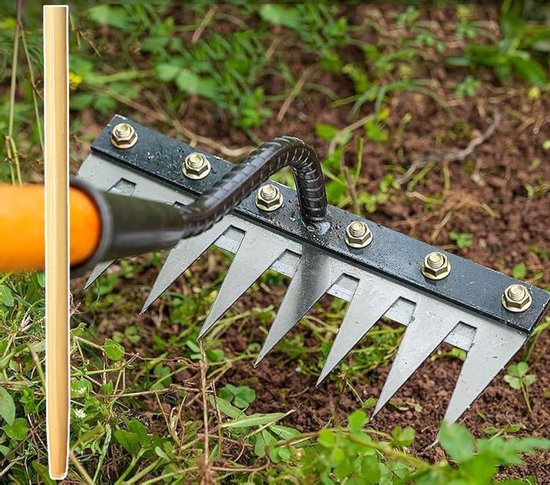 Onkruidhark met steel - Tuinhark Wieden - Tuinonderhoud - Zware IJzeren Constructie - 140 cm - Niet gespecificeerd