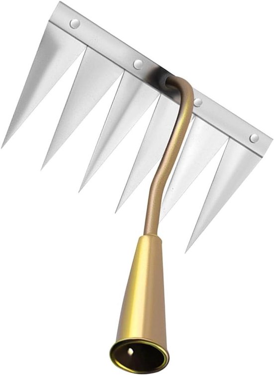 Onkruidhark - Wieden Hark Handhark - Onkruid Verwijderen - Ergonomische Handgreep - 18 centimeter breed - Zes tanden
