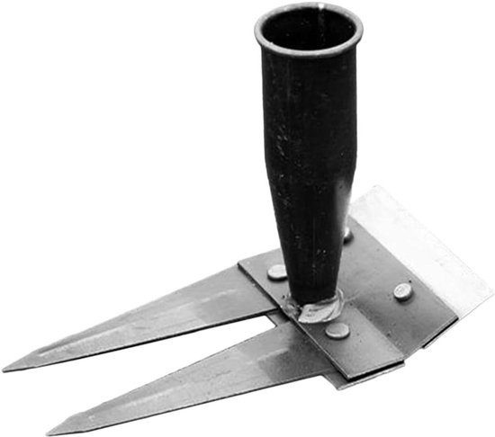 Onkruidjager Hark - Tuin Gereedschap - Bodem Voorbereiden - Dubbelzijdig Ontwortelen - 20.2cm Breed - Metaal