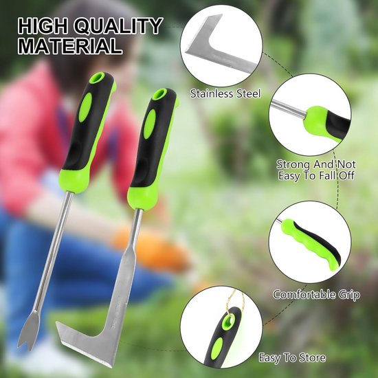 Onkruidkrabber met steel, 2 stuks, voor het verwijderen van onkruid en mos, voegenreiniger van Kinzo Garden
