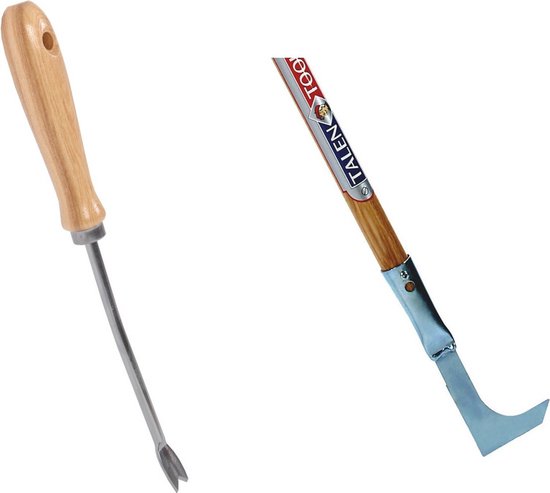 Onkruidkrabber / voegenkrabber en onkruidsteker set - tuinieren gereedschap - krabbers / schrapers van Yucono