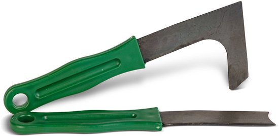 Onkruidmes Set 2 Stuks 20 cm – Onkruid Verwijderaar – Tuinmes met RVS Blad – Anti-Slip Handgreep – Voor Onkruid & Mos [11302]