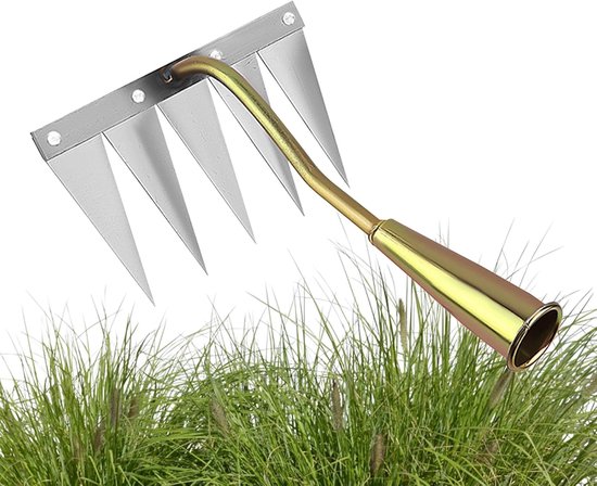 Onkruidschraper Handig - Onkruidverwijderaar Tuin - Gazon Bedden Werk - Scherpe Tanden Robuust - Zie Afbeelding van Merkloos	
