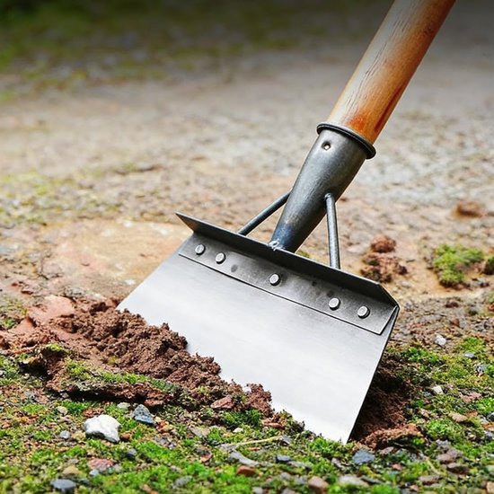 Onkruidschraper Tuinschep - Krachtig Onkruid Verwijderen - Slijtvast Mangaanstaal - Multifunctioneel Gereedschap - Voor Tuin Schoonmaken en IJs Verwijderen - Tuinschraper Onkruidsteker Grondmes van Merkloos	
