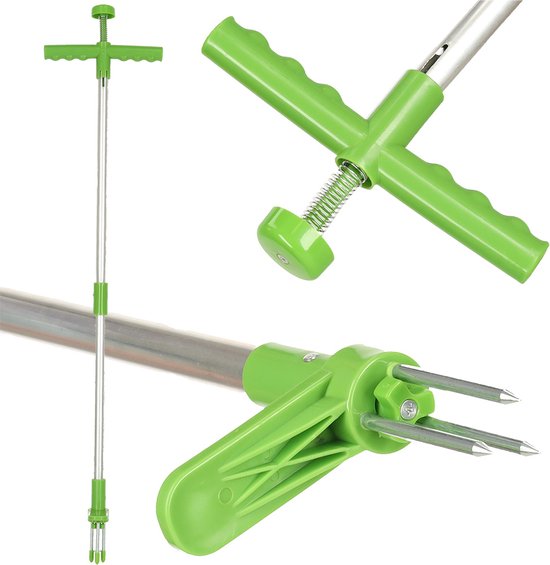 Onkruidsteker - Groen - 93 cm - Telescopisch - Onkruidtrekker - Onkruidverwijderaar - Onkruid Steker - Onkruid Verwijderaar - Disteltrekker - Tuingereedschap van Merkloos	