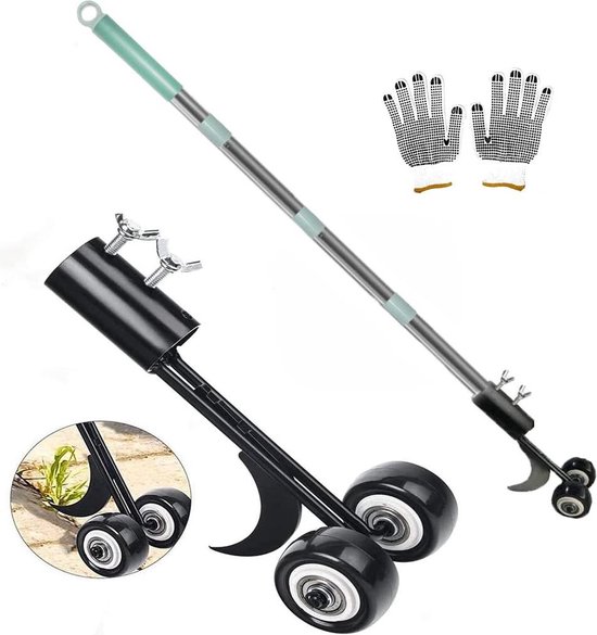 Onkruidsteker handmatige broeder - worteljager tuingereedschap - 125 cm lange stang - haakmachine - tuinen - trottoirs - wieden weed cutter van Merkloos	