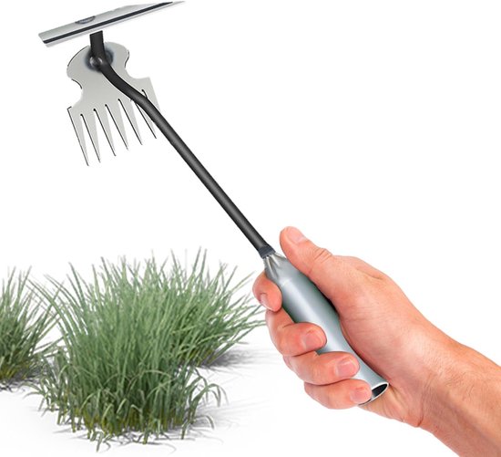 Onkruidsteker Lange Handgreep - Tuin Weder Gereedschap - Efficiënt Wieden - Zeven Scherpe Tanden van Merkloos	