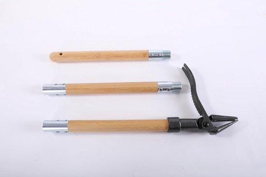 Onkruidsteker Lange Steel - Onkruidverwijderaar Tuin - Effectief Onkruid Wieden - Inclusief Snijbestendige Handschoenen - 110 cm - Zilver