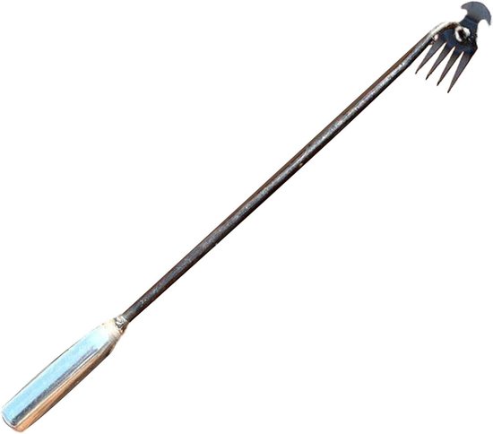 Onkruidsteker Lange Steel - Onkruidverwijderaar Voegenreiniger - Onkruid Verwijderen - Vier Tanden Ontwerp - 50 cm - Metaal