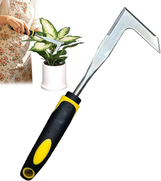 Onkruidsteker - Onkruidverwijderaar - Terras Reinigen - Ergonomische Handgreep - 346 cm - Zilver