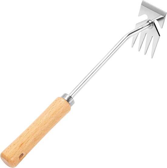 Onkruidsteker Tuin - Wiedeg - Onkruid Verwijderen - Vier Roestvrij Staal Tanden - 33 cm - Niet gespecificeerd