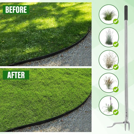 Onkruidsteker - voegenkrabber - onkruidtrekker - onkruidstekers - onkruid steker - Tuingereedschap - Onkruidverwijderaar - Handonkruidsteker - onkruidverdelger - onkruid verwijderaar van Kinzo Garden