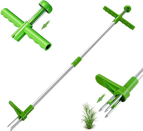 Onkruidstekers - Onkruidverwijderaar - Onkruidtrekker - Tuingereedschap - Drietal Diepe Pinnen van TalenTools