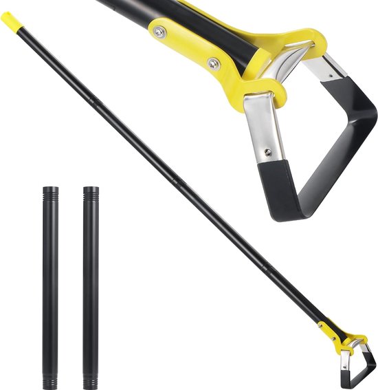 Onkruidstrip, stijgbeugelhak, tuingereedschap, 76,2 - 152,4 cm, afneembare hoelahoffel voor wieden, tuinieren, lange handgreep, duurzaam, verstelbaar, stand-up jagers van WedFeir