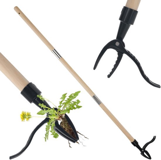Onkruidtrekker, 100cm Onkruidverwijderaar met Lange Handgreep Aluminium Kop met 4 Klauwen Eenvoudige Verwijdering van Distels en Wortels Zonder Buigen of Knielen van Merkloos	