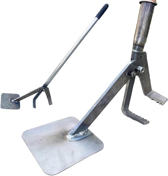 Onkruidtrekker Lange Steel - Onkruidverwijderaar Staal - Effectief Onkruid Wieden - Staand Ontwerp - 92 cm - Zwart