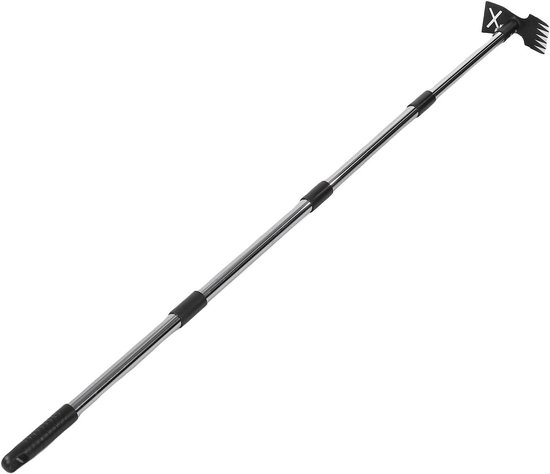 Onkruidtrekker Lange Steel - Tuingereedschap Wieden - Gazon Onderhoud - Verstelbare Lengte - Tot 152 cm - Zilver