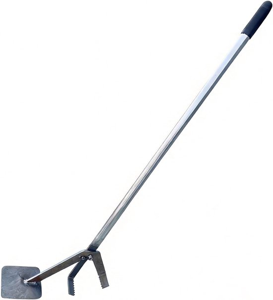 Onkruidtrekker Lange Steel - Wieden Tool - Tuin Onderhouden - Ergonomisch Staand Gebruik - 132 cm - Zilver