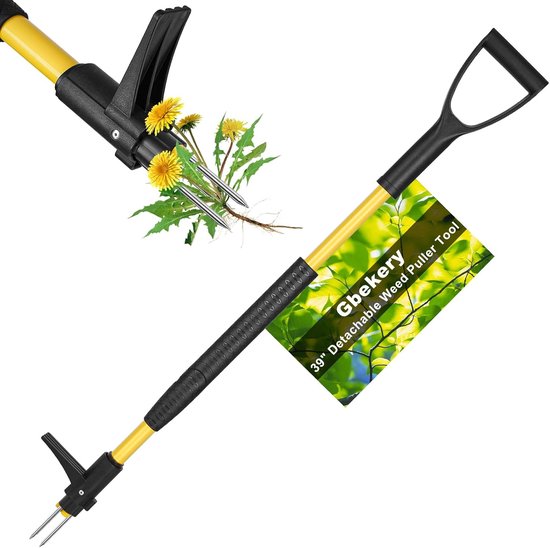 Onkruidtrekker Lange Steel - Wiedgereedschap Tuin - Gazon en Tuin - 3 Klauwen Ontwortelen - 39 Inch Lengte
