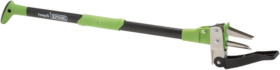 Onkruidtrekker Lange Steel - Wortelonkruid Verwijderaar - Moeiteloos Tuinieren - Diep Reikende Klauwen - 1105 cm - Groen en Zwart