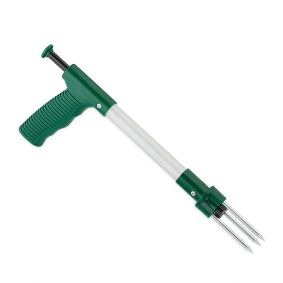 onkruidtrekker - lengte: 37 cm - onkruidsteker - groen-zilver van Esschert Design