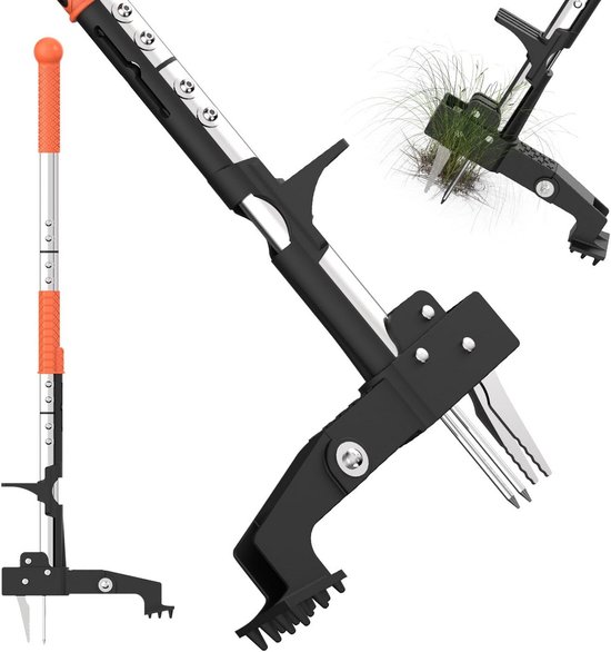 Onkruidtrekker met lange handgreep en 4 klauwen, roestvrijstaal, zonder te buigen van GARDENA