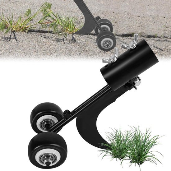 onkruidtrekker met wielen - voor de tuin - handmatige onkruidverwijderaar - voor kieren en scheuren - onkruid verwijderen - tussen tegels, blokken en bestrating