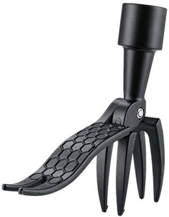 Onkruidtrekker - Onkruidmes - Aluminiumlegering - Onkruid Trekker - Onkruidverwijderaar - Onkruid Verwijderen - Onkruidsteker - Staande onkruidtrekker - Enkele kop - Met 4 klauwen - Staand Gazon Tuingereedschap - 14.4*13.8*3cm - Zwart van Merkloos	