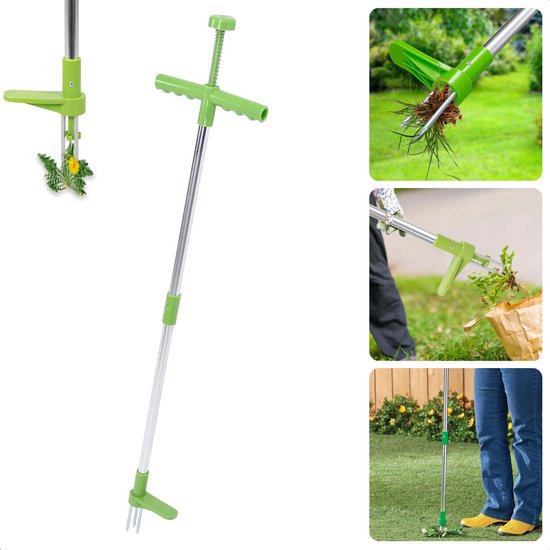 Onkruidtrekker - Onkruidsteker - Milieuvriendelijke Onkruidverwijderaar - 100 cm - Inclusief Schroeven - Inclusief EBOOK van Kinzo Garden