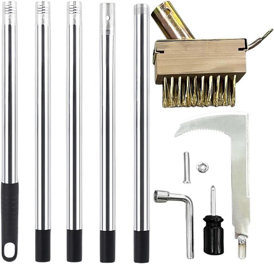 Onkruidtrekker Set - Voegenwieders - Tuin Onderhoud - Roestvrij Staal - 41 cm Lengte - Grijs