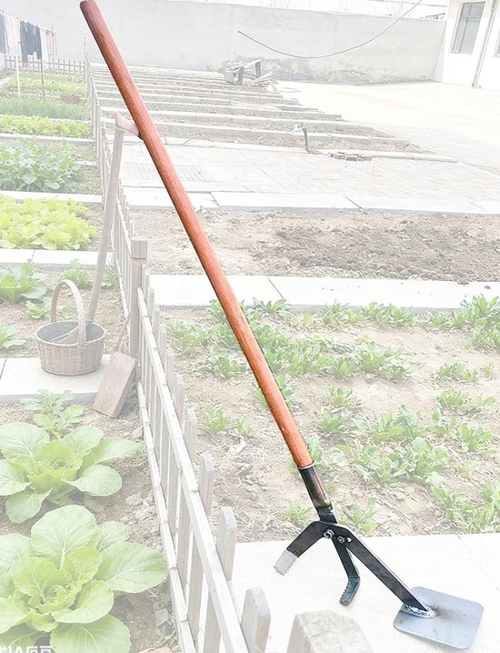 Onkruidtrekker Staal - Handig Gereedschap - Tuin Onderhouden - Rechtopstaand Gebruik - Verstelbare Kaken - Zilverkleurig