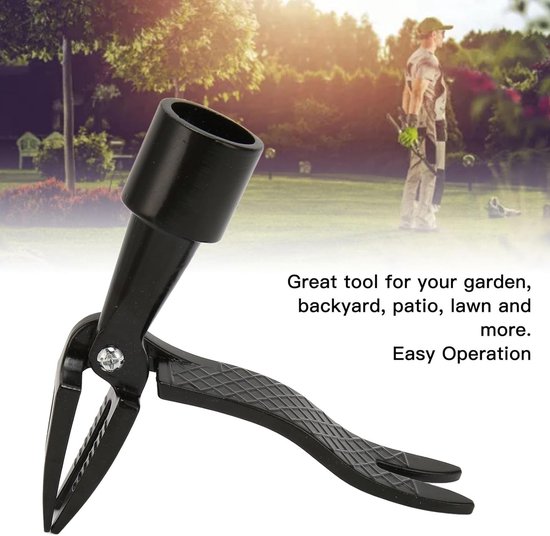 Onkruidtrekker Staand - Onkruidverwijderaar Tuin - Onkruid Wieden - Ergonomisch Rugontlastend - 4 Klauwen Staal - Zilver