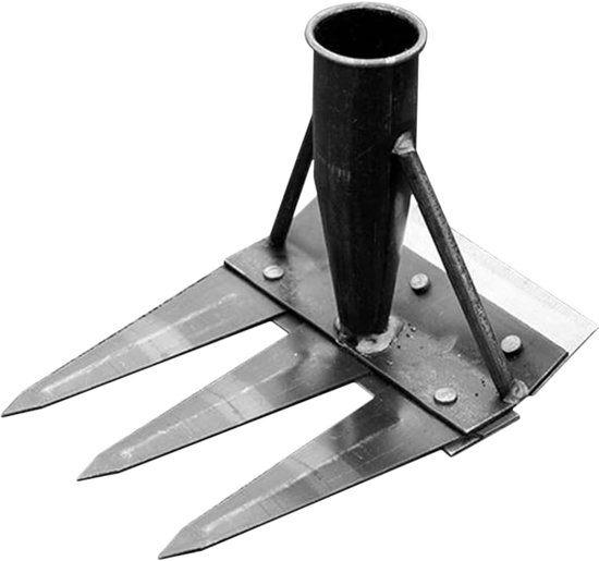 Onkruidverdelger Handmatig - Tuinhark Verwijderaar - Gazon Moestuin - Dubbelzijdig Oppervlak - Afneembaar Ontwerp - 3 Tanden van Merkloos	