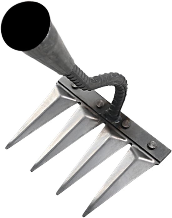 Onkruidverdelger Tuin - Handgereedschap - Tuinonderhoud - Ergonomische Handgreep - 4 Tanden - Metaal