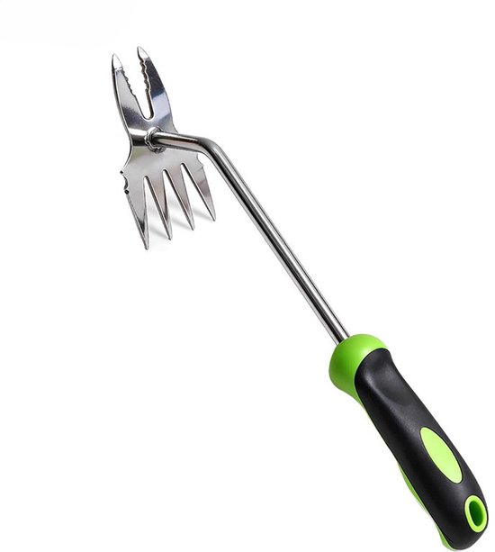 Onkruidverwijderaar - 2-in-1 Garden Weeder - Handmatige onkruidverwijderaar - ergonomische - Tuinonderhoud & Opruiming - Tuingereedschap - voor gazon, tuin en erf - groen van Merkloos	
