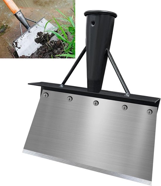 Onkruidverwijderaar en Reinigingsschop voor Tuin - Multifunctioneel Tuingereedschap - Plantenschop voor Grasverzorging - Tuinaccessoires en Schaaf (24 cm) van Merkloos	